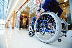 Shopper in wheelchair