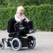 TA iQ Paediatric Power Chair on the driveway