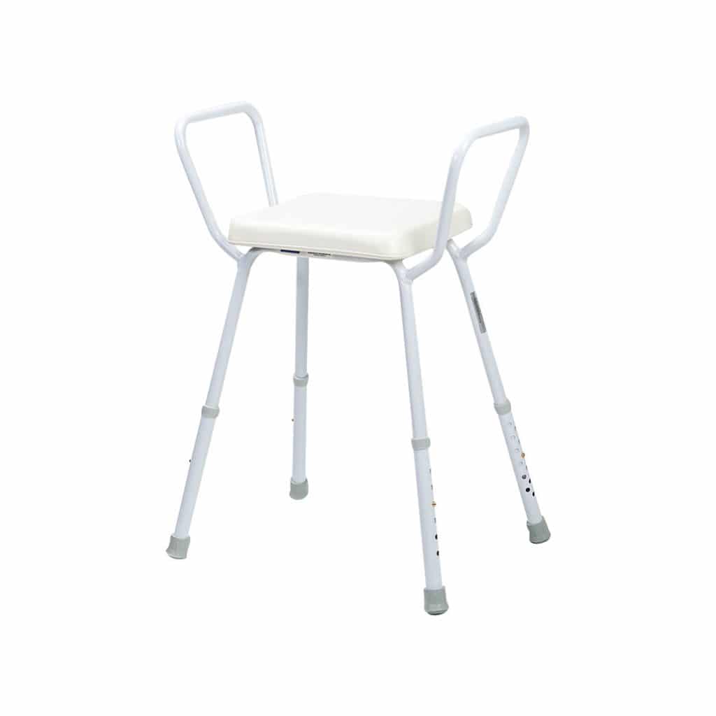BetterLiving Aluminium Shower Stool with Padded Seat Patient Handling